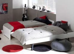 Lit Gigogne 90x200 Cm Bois Blanc Féroé -Disney Cars Soldes lit gigogne 90x200 cm bois blanc feroe 3700429605233 655590