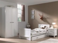 Lit Gigogne 90x200 Cm Bois Laqué Blanc Lewis -Disney Cars Soldes lit gigogne 90x200 cm bois laque blanc lewis 5420070217828 690608