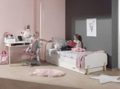 Lit Gigogne 90x200 Cm Laqué Blanc Et Pin Massif Clair Kiddy -Disney Cars Soldes lit gigogne 90x200 cm laque blanc et pin massif clair kiddy 5420070226264 692019