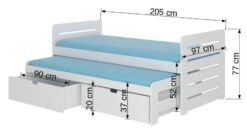 Lit Gigogne Pin Vernis Naturel 2 Couchages 90x200 Cm Avec 2 Coffres De Rangement Balina -Disney Cars Soldes lit gigogne blanc 2 couchages 90x200 cm avec 2 coffres de rangement balina 3666722956055 1508613