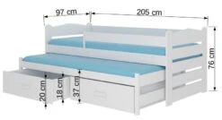 Lit Gigogne Blanc Et Taupe 2 Couchages 90x200 Cm Avec 2 Coffres De Rangement Kuska -Disney Cars Soldes lit gigogne blanc et taupe 2 couchages 90x200 cm avec 2 coffres de rangement kuska 3666722956246 1508537