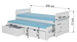 Lit Gigogne Bois Oak 2 Couchages 90x200 Cm Avec 2 Coffres De Rangement Balina -Disney Cars Soldes lit gigogne bois oak 2 couchages 90x200 cm avec 2 coffres de rangement balina 3666722955973 1508618