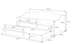 Lit Gigogne Enfant Bois Blanc 80x160 Cm Petit Coeur Rose Baky -Disney Cars Soldes lit gigogne enfant bois blanc 80x160 cm petit coeur rose baky 3666722956215 1510078