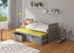 Lit Gigogne Gris 2 Couchages 90x200 Cm Avec 2 Coffres De Rangement Balina -Disney Cars Soldes lit gigogne gris 2 couchages 90x200 cm avec 2 coffres de rangement balina 3666722956130 1508603