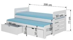 Lit Gigogne Gris Graphite 2 Couchages 90x200 Cm Avec 2 Coffres De Rangement Balina -Disney Cars Soldes lit gigogne gris graphite 2 couchages 90x200 cm avec 2 coffres de rangement balina 3666722956161 1508596