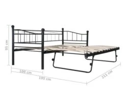 Lit Gigogne Métal Noir Tence 90-180x200 Cm -Disney Cars Soldes lit gigogne metal noir tence 90 180x200 cm 3666722559218 385145