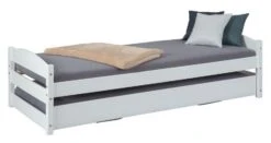 Lit Gigogne Pin Massif Blanc Vinny 90x200 Cm