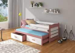 Lit Gigogne Rose Et Blanc 2 Couchages 90x200 Cm Avec 2 Coffres De Rangement Kuska -Disney Cars Soldes lit gigogne rose et blanc 2 couchages 90x200 cm avec 2 coffres de rangement kuska 3666722956291 1508539