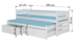 Lit Gigogne Rose Et Blanc 2 Couchages 90x200 Cm Avec 2 Coffres De Rangement Kuska -Disney Cars Soldes lit gigogne rose et blanc 2 couchages 90x200 cm avec 2 coffres de rangement kuska 3666722956291 1508542