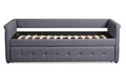 Lit Gigogne Tissu Gris Capitonné Mark 90x200 Cm -Disney Cars Soldes lit gigogne tissu gris capitonne mark 90 3327480034736 234878