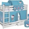 Lit Superposable Blanc Et Rideau Bleu Hello Kitty 90x190 Cm -Disney Cars Soldes lit superposable blanc et rideau bleu hello kitty 90x190 cm 4260304318867 221008