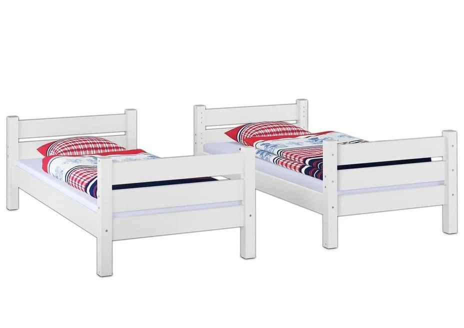 Lit Superposable Blanc Et Rideau Rose Clair Reine Des Neiges 90x190 Cm 4 Lit Superposable Blanc Et Rideau Rose Clair Reine Des Neiges 90x190 Cm – Image 2