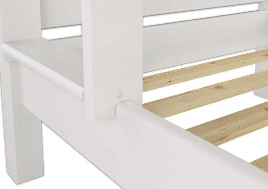 Lit Superposable Blanc Et Rideau Rose Clair Reine Des Neiges 90x190 Cm 5 Lit Superposable Blanc Et Rideau Rose Clair Reine Des Neiges 90x190 Cm – Image 3