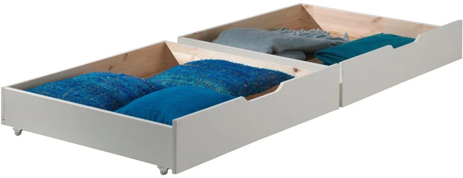 Lit Superposé 90x200 Cm Avec 2 Tiroirs Pin Massif Blanc Pino H 140 Cm 5 Lit Superposé 90x200 Cm Avec 2 Tiroirs Pin Massif Blanc Pino H 140 Cm – Image 3