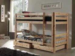 Lit Superposé 90x200 Cm Avec 2 Tiroirs Pin Massif Clair Pino H 140 Cm -Disney Cars Soldes lit superpose 90x200 cm avec 2 tiroirs pin massif clair pino h 140 cm 5420070212670 697082