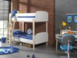 Lit Superposé 90x200 Cm Laqué Blanc Et Pin Massif Clair Kiddy 12 Lit Superposé 90x200 Cm Laqué Blanc Et Pin Massif Clair Kiddy -Disney Cars Soldes lit superpose 90x200 cm laque blanc et pin massif clair kiddy 5420070229937 267623