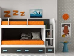 Lit Superposé Avec étagères Bi Couleur Maxo 90x190 Cm -Disney Cars Soldes lit superpose avec etageres bi couleur maxo 90x190 cm 3666722065023 253939