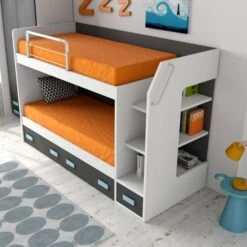 Lit Superposé Avec Rangement Bi Couleur Maxo 90x190 Cm -Disney Cars Soldes lit superpose avec rangement bi couleur maxo 90x190 cm 3666722064644 254045