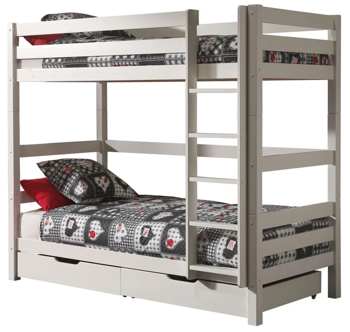 Lit Superposé Avec Tiroir Pin Massif Blanc Pinie H 180 3 Lit Superposé Avec Tiroir Pin Massif Blanc Pinie H 180