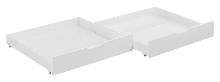 Lit Superposé Blanc Laqué Rideaux Bleu 90x190cm 5 Lit Superposé Blanc Laqué Rideaux Bleu 90x190cm – Image 3