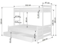 Lit Superposé Bois Oak 2 Couchages 90x200 Et 120x200 Cm Avec Rangement Adova -Disney Cars Soldes lit superpose bois oak 2 couchages 90x200 et 120x200 cm avec rangement adova 3666722953443 1508819