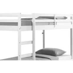 Lit Superposé Enfant Avec Tiroir Lit - Bois Pin Massif - Blanc - Sommiers Inclus - 3 X 90 X 190 Cm - FOSTER -Disney Cars Soldes lit superpose enfant avec tiroir lit bois pin massif blanc sommiers inclus 3 x 90 x 190 cm foster 3770017653861 752764