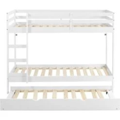 Lit Superposé Enfant Avec Tiroir Lit - Bois Pin Massif - Blanc - Sommiers Inclus - 3 X 90 X 190 Cm - FOSTER -Disney Cars Soldes lit superpose enfant avec tiroir lit bois pin massif blanc sommiers inclus 3 x 90 x 190 cm foster 3770017653861 752766