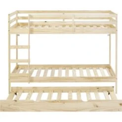 Lit Superposé Enfant Avec Tiroir Lit - Bois Pin Massif - Naturel - Sommiers Inclus - 3 X 90 X 190 Cm - FOSTER -Disney Cars Soldes lit superpose enfant avec tiroir lit bois pin massif naturel sommiers inclus 3 x 90 x 190 cm foster 3770017653878 1110743