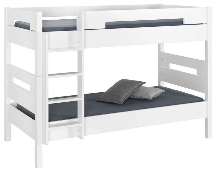 Lit Superposé Gigogne 90x190 Cm Hêtre Massif Blanc Milo 10 Lit Superposé Gigogne 90x190 Cm Hêtre Massif Blanc Milo – Image 8