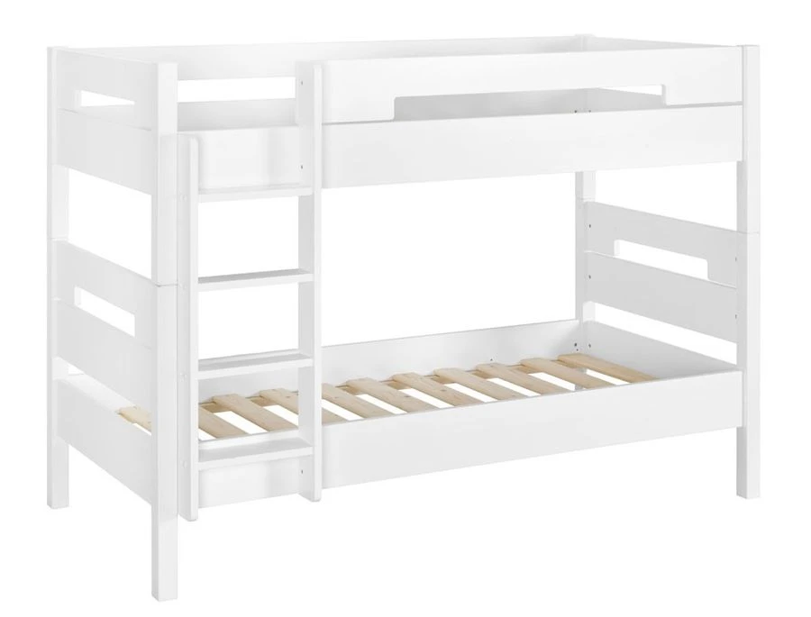 Lit Superposé Gigogne 90x190 Cm Hêtre Massif Blanc Milo 11 Lit Superposé Gigogne 90x190 Cm Hêtre Massif Blanc Milo – Image 9