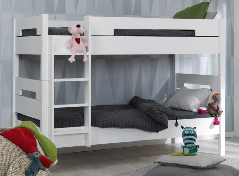 Lit Superposé Gigogne 90x190 Cm Hêtre Massif Blanc Milo 7 Lit Superposé Gigogne 90x190 Cm Hêtre Massif Blanc Milo – Image 5