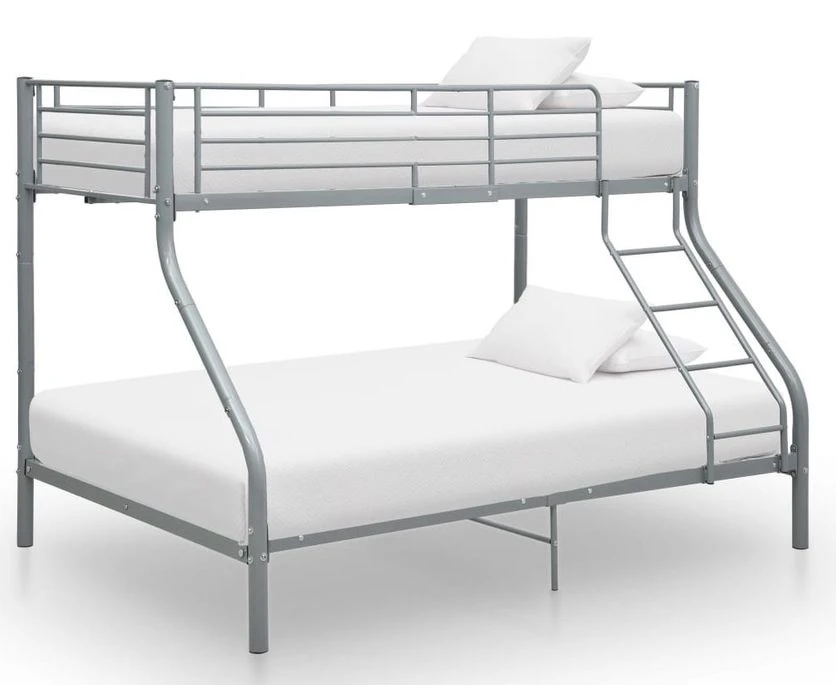 Lit Superposé Métal Laqué Gris Jazz 90 Et 140 Cm 3 Lit Superposé Métal Laqué Gris Jazz 90 Et 140 Cm