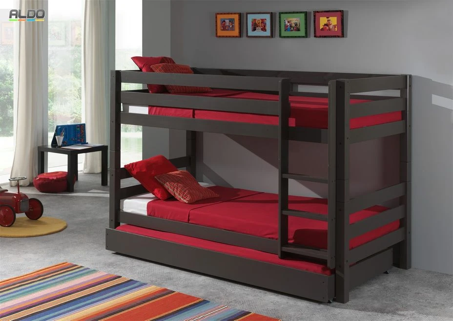 Lit Superposé Pin Massif Taupe Pino 90x200 Cm 2 4 Lit Superposé Pin Massif Taupe Pino 90x200 Cm 2 – Image 2