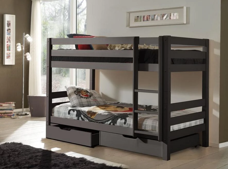 Lit Superposé Pin Massif Taupe Pino 90x200 Cm 2 5 Lit Superposé Pin Massif Taupe Pino 90x200 Cm 2 – Image 3