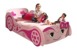 Lit Voiture 90x200 Cm Bois Rose Cara -Disney Cars Soldes lit voiture 90x200 cm bois rose car beds 5420070207706 92311