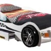 Lit Voiture à Tiroir Blanc Turbo 90x200 Cm -Disney Cars Soldes lit voiture a tiroir blanc turbo 90x200 cm 92376