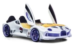 Lit Voiture Aero Blanc à Led 90x190 Cm