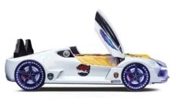 Lit Voiture Aero Blanc à Led 90x190 Cm -Disney Cars Soldes lit voiture aero blanc a led 90x190 cm 3760249151853 592772