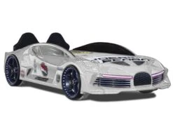 Lit Voiture De Sport Blanc Speeder 90x190 Cm