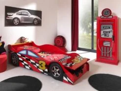 Lit Voiture De Course 70x140 Cm Bois Rouge Todd -Disney Cars Soldes lit voiture de course 70x140 cm bois rouge car beds 5420070207928 271639