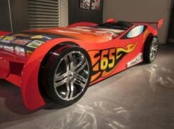 Lit Voiture De Course 90x200 Cm Bois Rouge Lemans -Disney Cars Soldes lit voiture de course 90x200 cm bois rouge car beds 694443