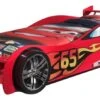 Lit Voiture De Course 90x200 Cm Bois Rouge Lemans