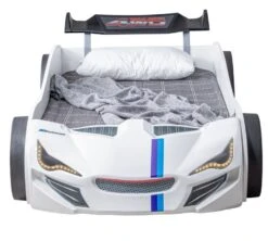 Lit Voiture De Course Avec Bruitages Et Leds Mustang Blanc -Disney Cars Soldes lit voiture de course avec bruitages et leds mustang blanc 3666722819022 1466204
