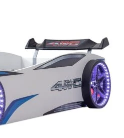 Lit Voiture De Course Avec Bruitages Et Leds Mustang Blanc -Disney Cars Soldes lit voiture de course avec bruitages et leds mustang blanc 3666722819022 1466205