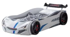 Lit Voiture De Course Avec Bruitages Et Leds Mustang Blanc -Disney Cars Soldes lit voiture de course avec bruitages et leds mustang blanc 3666722819022 1466207