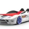 Lit Voiture De Course Blanc Speedo 90x190 Cm