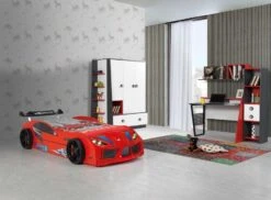 Lit Voiture De Course Double Couchage 90x190 Cm Racing Rouge -Disney Cars Soldes lit voiture de course double couchage 90x190 cm racing rouge 3666722818681 568958