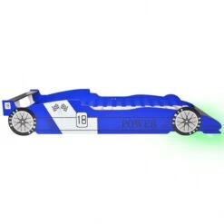 Lit Voiture De Course Pour Enfants Avec LED 90 X 200 Cm Bleu -Disney Cars Soldes lit voiture de course pour enfants avec led 90 x 200 cm bleu 3666722512923 605545