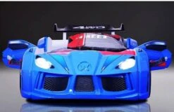 Lit Voiture De Course Road Blanc à Led 90x190 Cm -Disney Cars Soldes lit voiture de course road blanc a led 3760249151853 568953