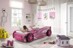 Lit Voiture De Course Rose Turbo -Disney Cars Soldes lit voiture de course rose turbo 5420070220965 92293